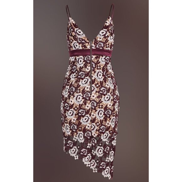 NWT Bardot Purple Dalia Lace Asymmetrical Midi Dress $119 - Picture 6 of 16